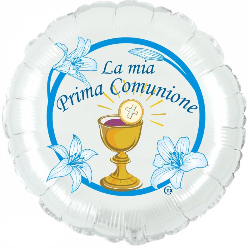 Palloncini Mylar CTX+ - Prima Comunione Blu (18”)